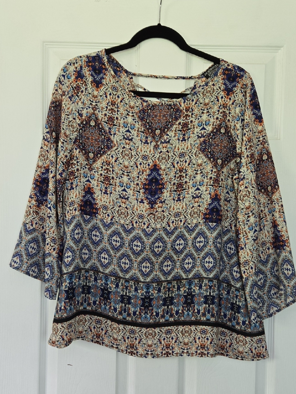 Papermoon Blue Multi Print Boho Tunic